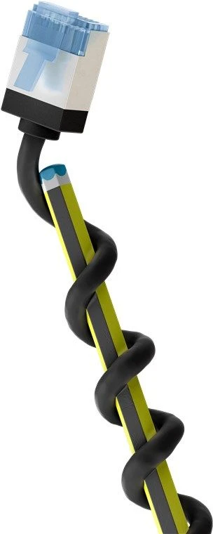 GOOBAY ULTRA-FLEX CAT6A VERKKOKAAPELI, 0.5M, U/FT, LSZH, SLIM, EXTRA-SHORT PLUGS, Juodas