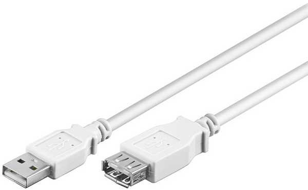 Goobay USB-A – USB-A USB kabelis 3 m baltas (RB96199)