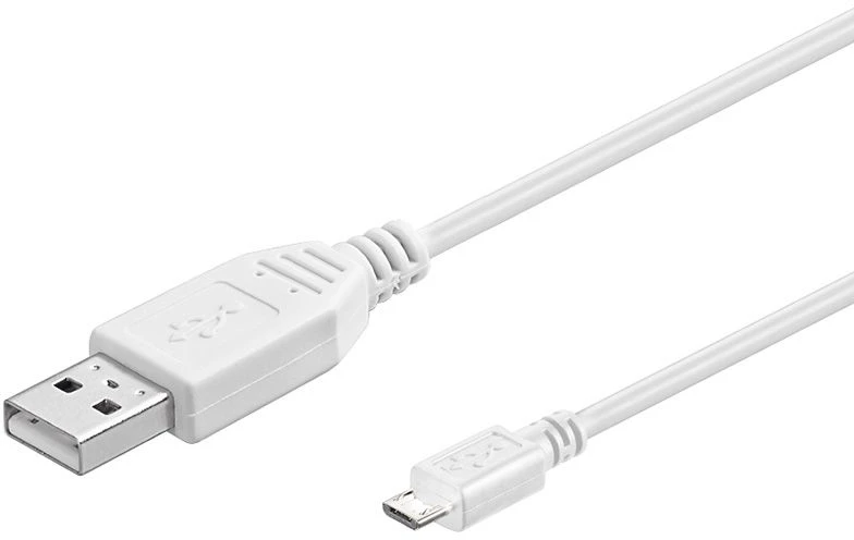 Goobay Kabelis USB USB-A - micro-B 0.6 m Baltas (JAB-1521965)