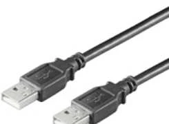 Goobay Kabelis USB type A kištukas - USB type A kištukas, USB 2.0, 1.8 m, Juoda