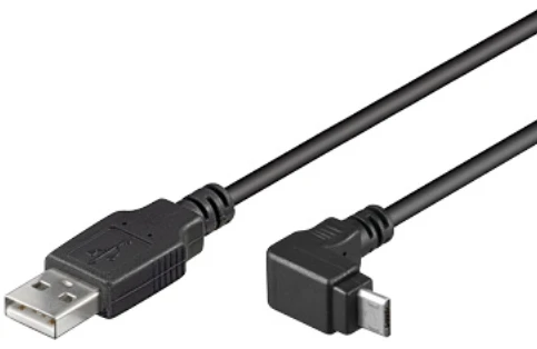 Goobay Kabelis USB A kištukas – micro USB B kištukas kampinis 1.8m
