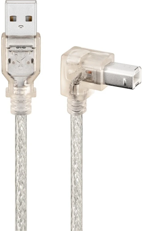Goobay USB-A – USB-B USB laidas, 0,5 m skaidrus (JAB-758947)