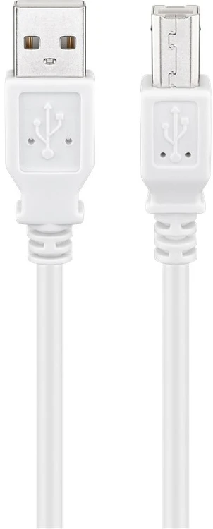 Goobay USB-A – USB-B USB kabelis 1 m baltas (JAB-1521959)