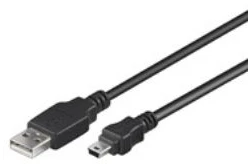 Kabelis USB Goobay USB-A - miniUSB-B 0.15 m Juodas (93228)