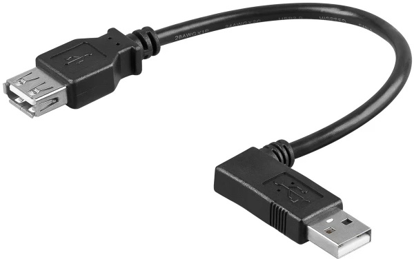USB Goobay kabelis USB-A - USB-A 0,3 m juodas (RB95705)