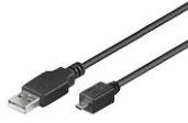 Goobay USB 2.0 Hi-Speed laidas, juodas, 1,8 m, 1,8 m, USB A, Mini-USB B, USB 2.0, 0,48 Gbit/s, juodas
