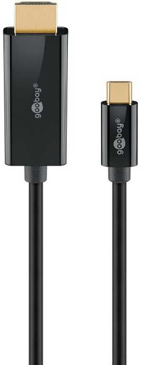 Goobay 75698, 3 m, USB Type-C, HDMI, Vyriškas, Vyriškas, Tiesus