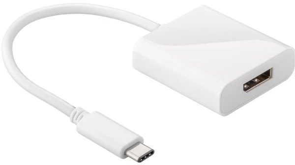 Goobay USB-C/DisplayPort, USB-C, DisplayPort, Kištukas/Lizdas, Balta
