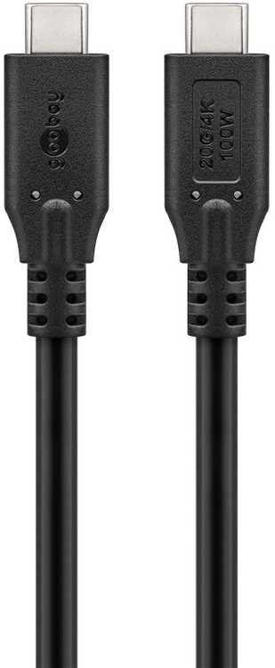 Kabelis USB Goobay Thunderbolt - Thunderbolt 1.5 m Juodas (RB74196)