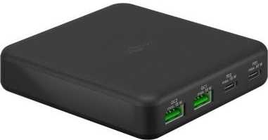 Goobay USB-C™ PD GaN daugiafunkcis stalinis įkroviklis (65 W) juodas