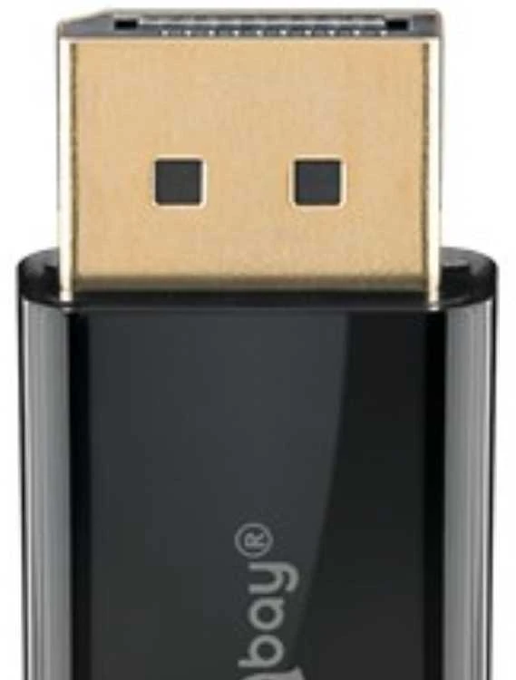 DisplayPort kabelio antgalis su auksine jungtimi