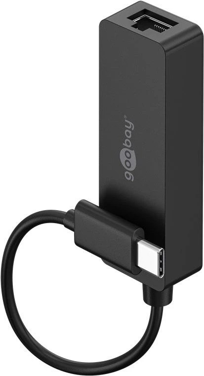 Karta jungiama į tinklą Goobay Adapteris USB-C™ Ethernet, juoda