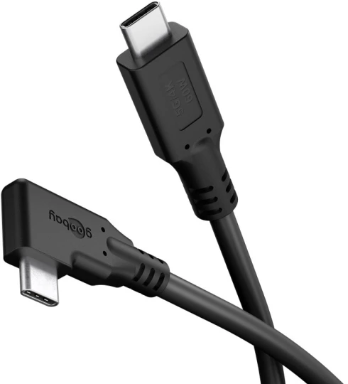 Goobay Kabelis USB-C™ 90°, 1 m, juodas - Kabelio ilgis 1 m