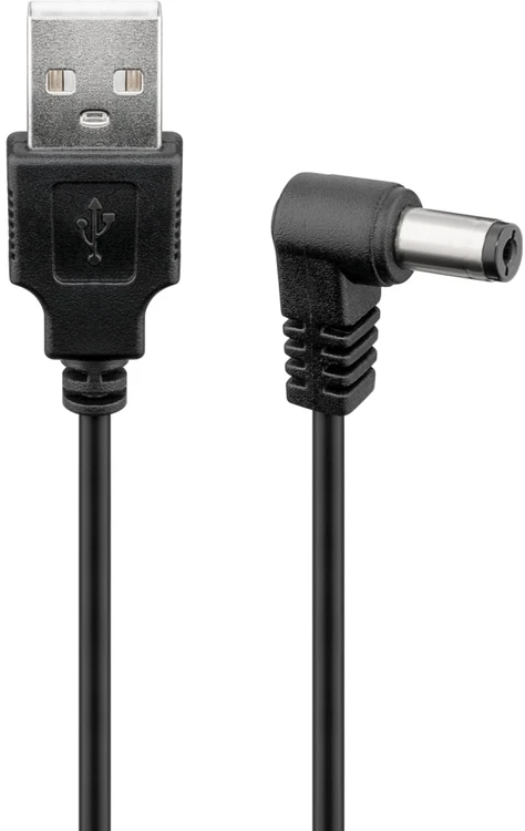 USB maitinimo laidas - DC kištukas 5,5x2,5 Goobay 1,5m