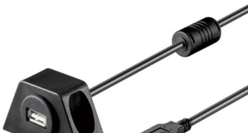USB 2.0 ilgintuvas su fiksuotu tvirtinimu Goobay 0,6m