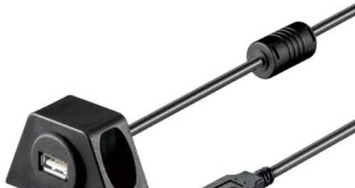 USB 2.0 ilgintuvas su fiksuotu tvirtinimu Goobay 0,6m