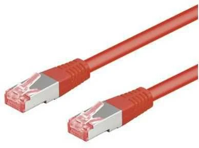 Good Connections Geras ryšys Geras ryšys RNS® Komutacinis kabelis su apsauga nuo įspraudimo, Cat. 6, S / FTP, PiMF, PVC, 250MHz, Raudona, 0.5m, geras ryšys (8060-005R)