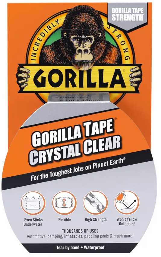 Gorilla Sports Gorilla Clear Repair Tape - 48mm - Klar - 8,2 m.