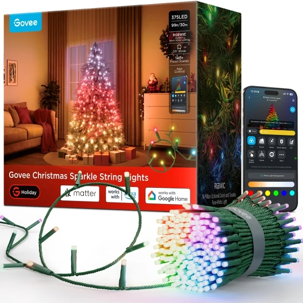 Govee Kalėdinės girliandos lemputės - 30 m (Bullet LED)