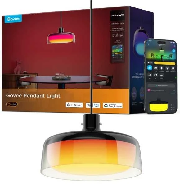 Govee Pendant light RGBICWW išmanusis pakabinamas šviestuvas, Matter (H60C1)