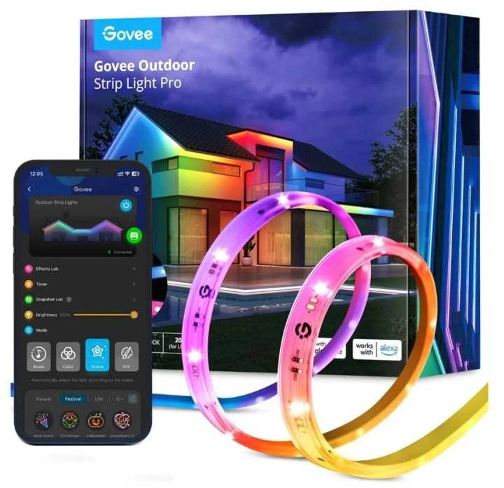Govee H70A1 Outdoor Strip Light Pro 10m | Taśma LED | „Wi-Fi“, „Bluetooth“, RGBICWW