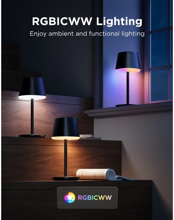 Govee Table Lamp Classic S RGBICWW stalinė lempa, Matter (R1741C11)