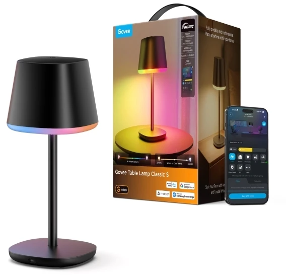 Govee Table Lamp Classic S RGBICWW stolní lampa, Matter