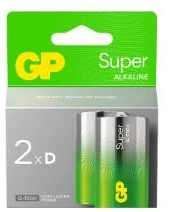 GP Baterija Baterija - GP LR20 Super Alkaline 2BL Ilgalaikė Energija