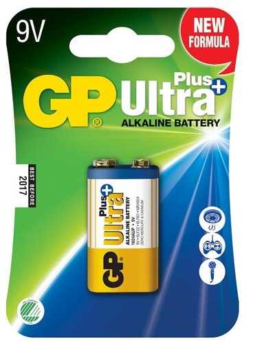 GP Bateria Ultra+ 9V Block 1 vnt.