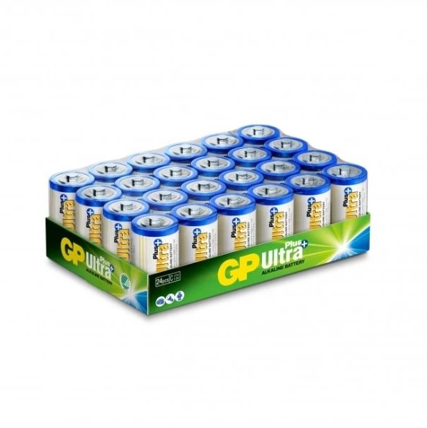 GP Battery GP baterijos „Ultra Plus Alkaline 14AUP/LR14“, Vienkartinės baterijos, LR14, Šarminės, 1,5 V, 24 vnt., Įvairių spalvų