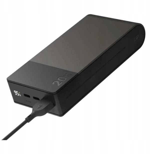 GP Battery GP Baterija GP Išorinė baterija M2+ 20C 20000mAh 2xUSB-C/1xUSB-A, juoda, LED, Anz.