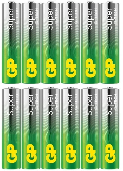 Gold Peak Industries GP super šarminė baterija, dydis AAA, 24A/LR03, 1,5 V (12 vnt. pakuotė)
