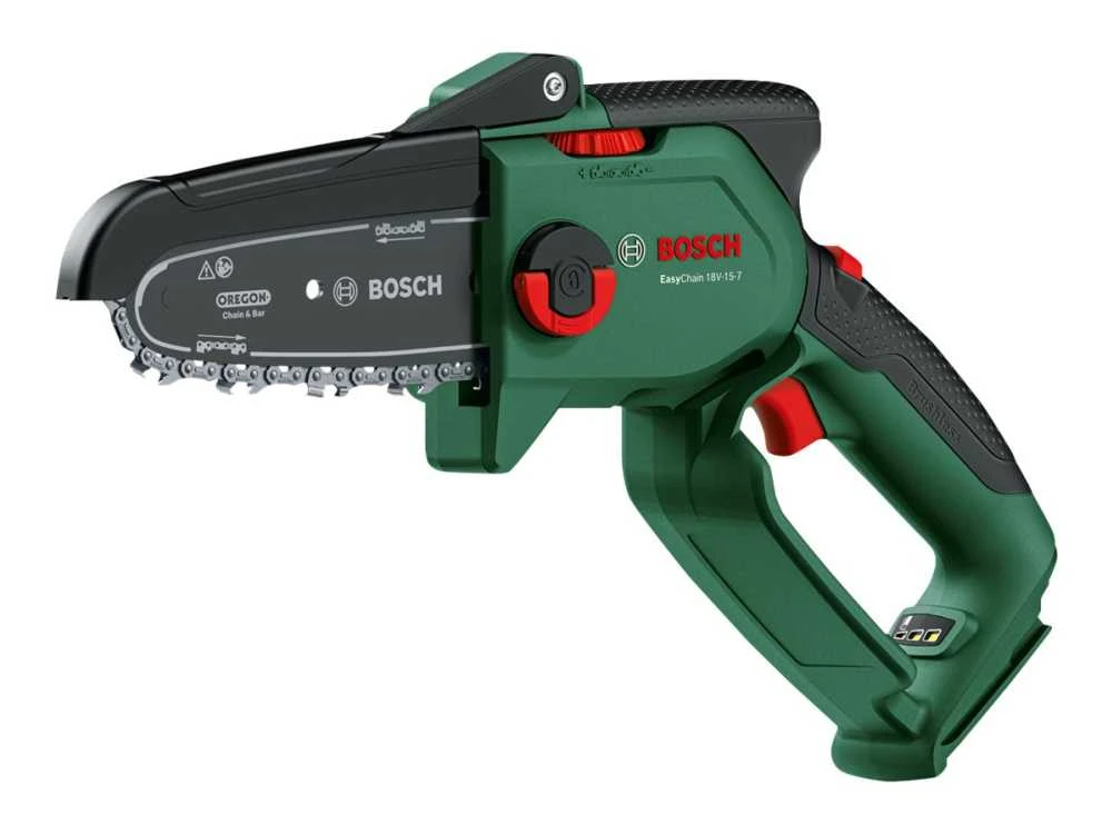 Bosch genėjimo grandininis pjūklas EasyChain 18V-15-7, be akumuliatoriaus ir kroviklio