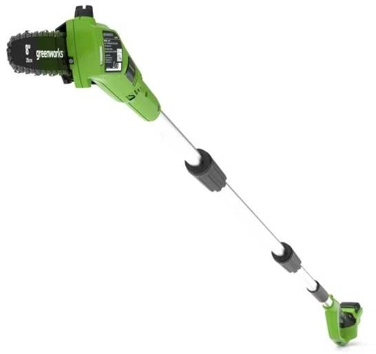 Greenworks G24PS20 aukštapjovė medžiams genėti 24V be akumuliatoriaus