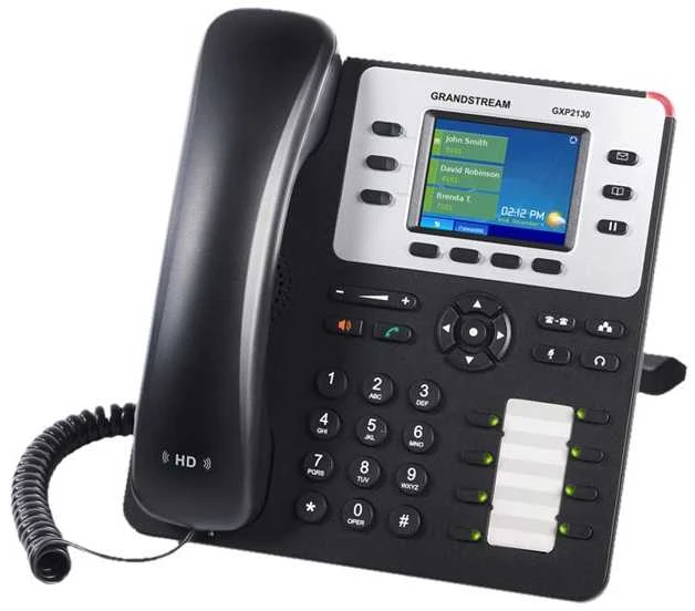 Grandstream GXP-2130 V2 VoIP SIP telefonas, spalvotas ekranas,