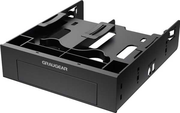 Graugear GRAUGEAR Einbaurahmen für 2x 2,5'' & 3,5'' HDD/SSD in 5,25''
