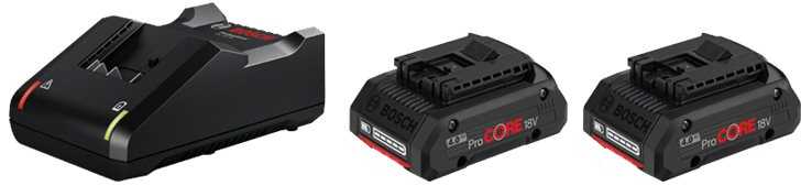  Bosch Akumuliatorius GBA 18V 2x4.0Ah ProCORE18V + kroviklis GAL 18V-40