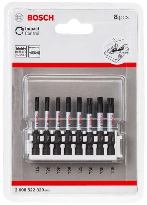 Bosch 8 dalių Torx antgalių komplektas T15/20/20/25/25/30/30/40