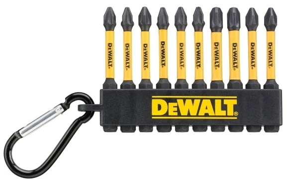 DEWALT FLEXTORQ ANTGALIŲ RINKINYS 10 vnt. PH/PZ 57mm RAKTŲ PAKABUKAS