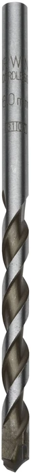 IRWIN 10501925, gręžtuvas, spiralinis grąžtas, 6 mm, 6 mm, 10 cm, plytos, stiklas, lengvasis betonas, marmuras, metalo plokštės, mediena