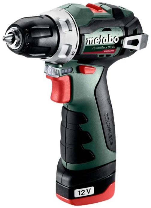 metabo akumuliatorinis gręžtuvas BS BL 12V 38Nm 2x2,0Ah