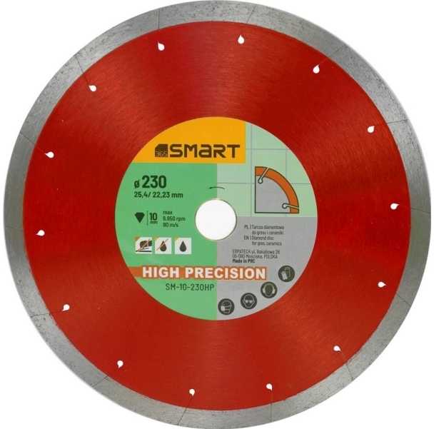Smart Išmanusis didelio tikslumo deimantinis diskas 230 mm SM-10-230 AG
