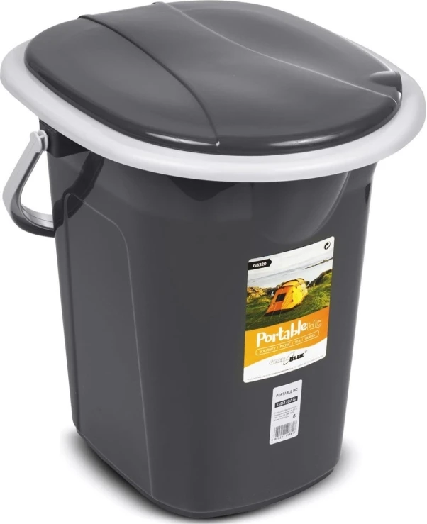 GreenBlue GB320 nešiojamas kempingo tualeto tualeto kibiras, 19 l talpos, su rankena