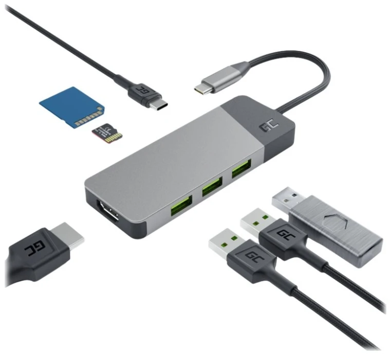 Lenovo Žalias Cell Žalias CELL HUB USB-C GC Connect 3xUSB 3.1 HDMI 4K 60Hz PD 85W