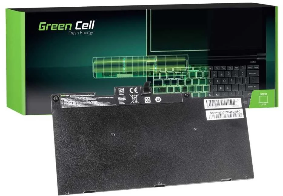 GREENCELL HP107 Baterija Žalias Cell CS03XL, skirta HP EliteBook 745 G3 755 G3 840 G3 848 G3 850 G3