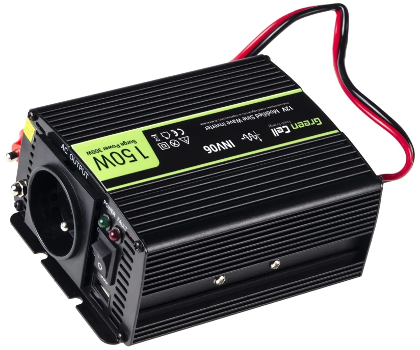 Green Cell Žalias Cell Inverteris 12V/230V 150W/300W modifikuota sinusinė išėjimo įtampa Žalias Cell