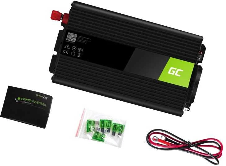 Green Cell Žalias Cell Inverteris 12V/230V 1000W/2000W Sinusinė išėjimo įtampa Žalias Cell