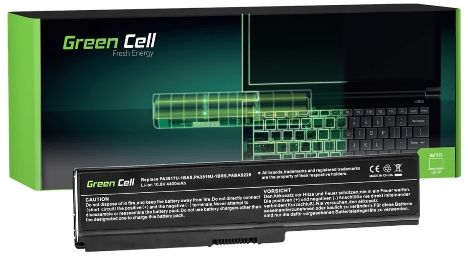 Green Cell Žalias Cell GREENCELL TS03 Baterija Žalias Cell PA3817U-1BRS, skirta Toshiba Satellite C650 C650D C655 C660 C660D