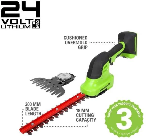 Greenworks G24SHTK2 akumuliatorinės gyvatvorių žirklės