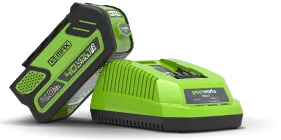 Greenworks GSK40B2 40V 2 Ah akumuliatoriaus ir greitojo kroviklio komplektas